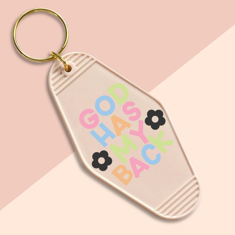 God has my back-UVDTF Keychain Decal