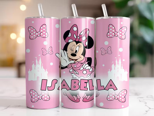 Pink Mouse Tumbler Custom with Name