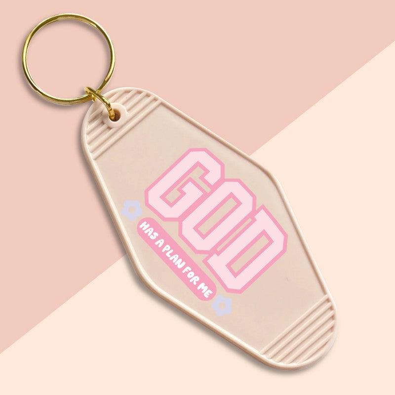 God has a plan for me-UVDTF Keychain Decal