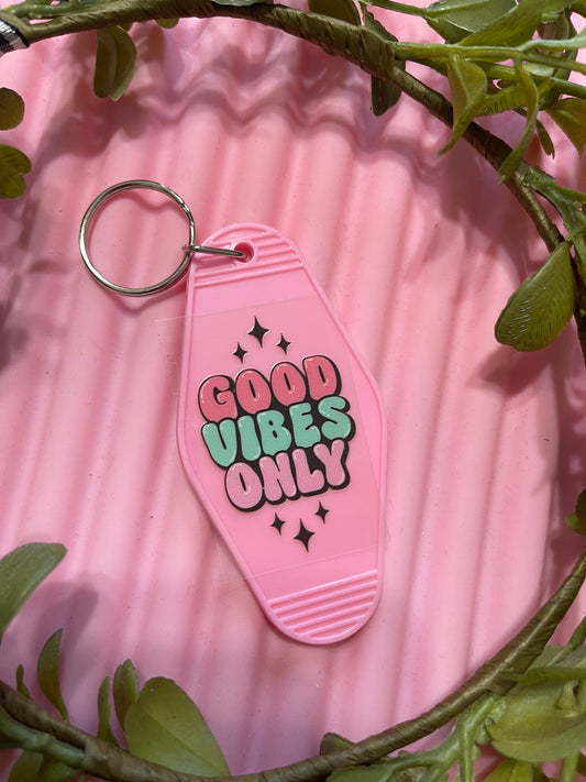 GOOD VIBES ONLY-UVDTF Keychain Decal