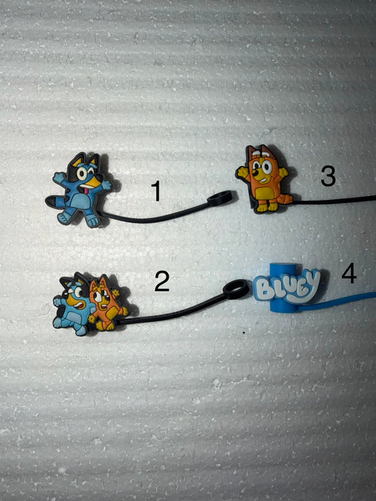 Straw Toppers (Blue Dog)