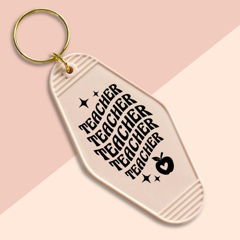 Teacher Teacher-UVDTF Keychain Decal