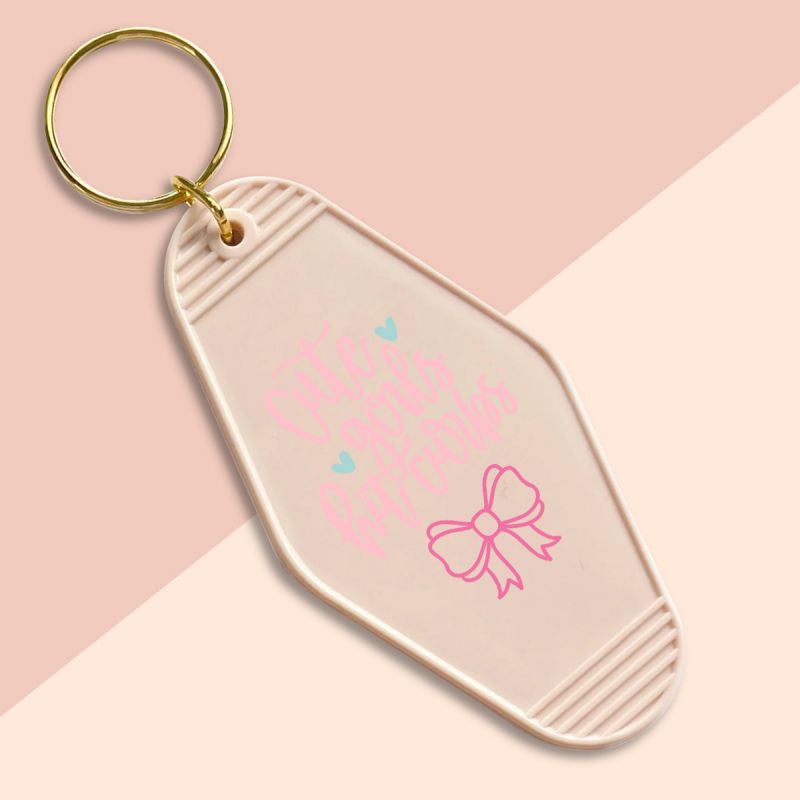 Cute girls hit curbs-UVDTF Keychain Decal