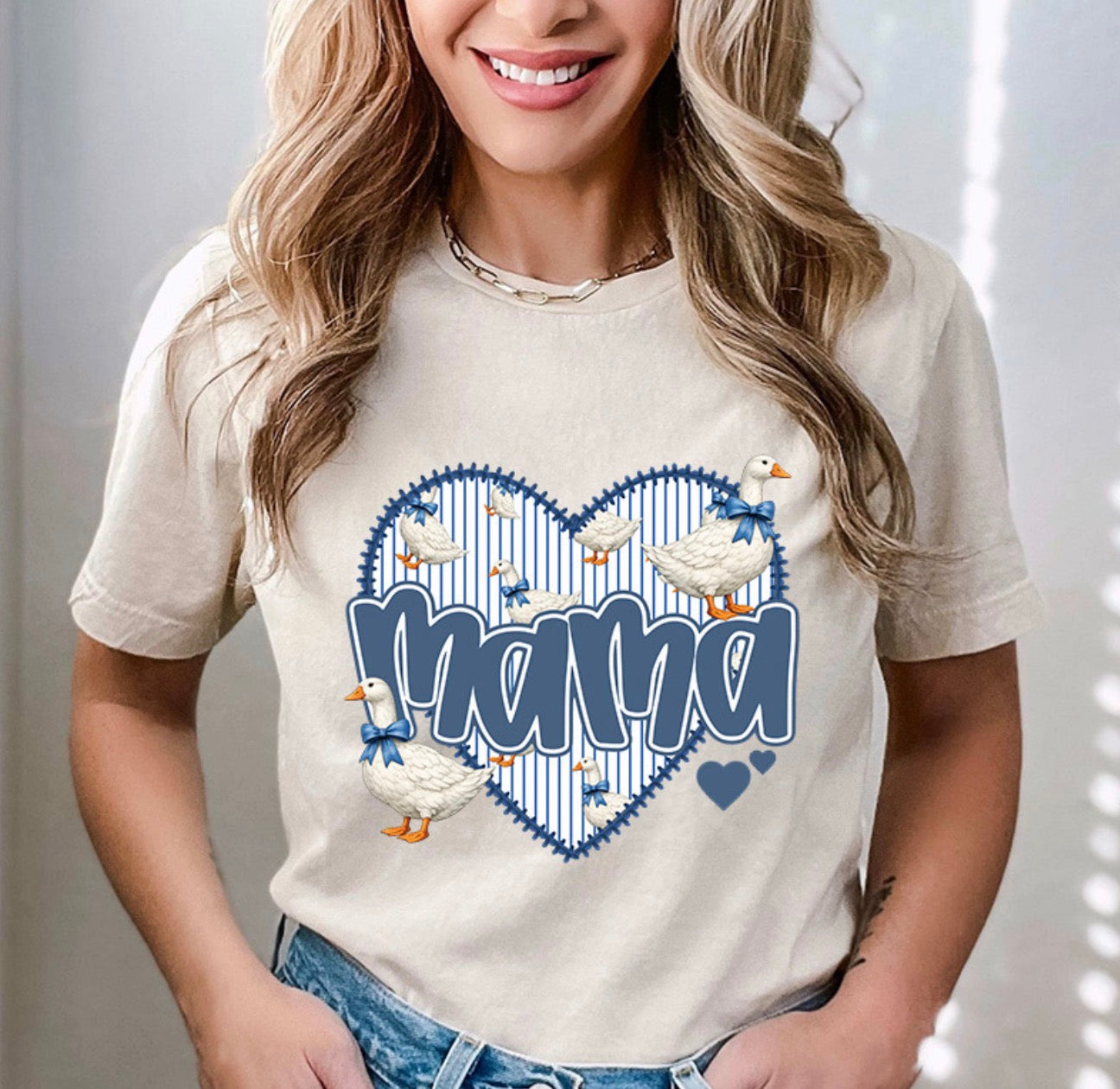 Mama Blue Heart (DTF)