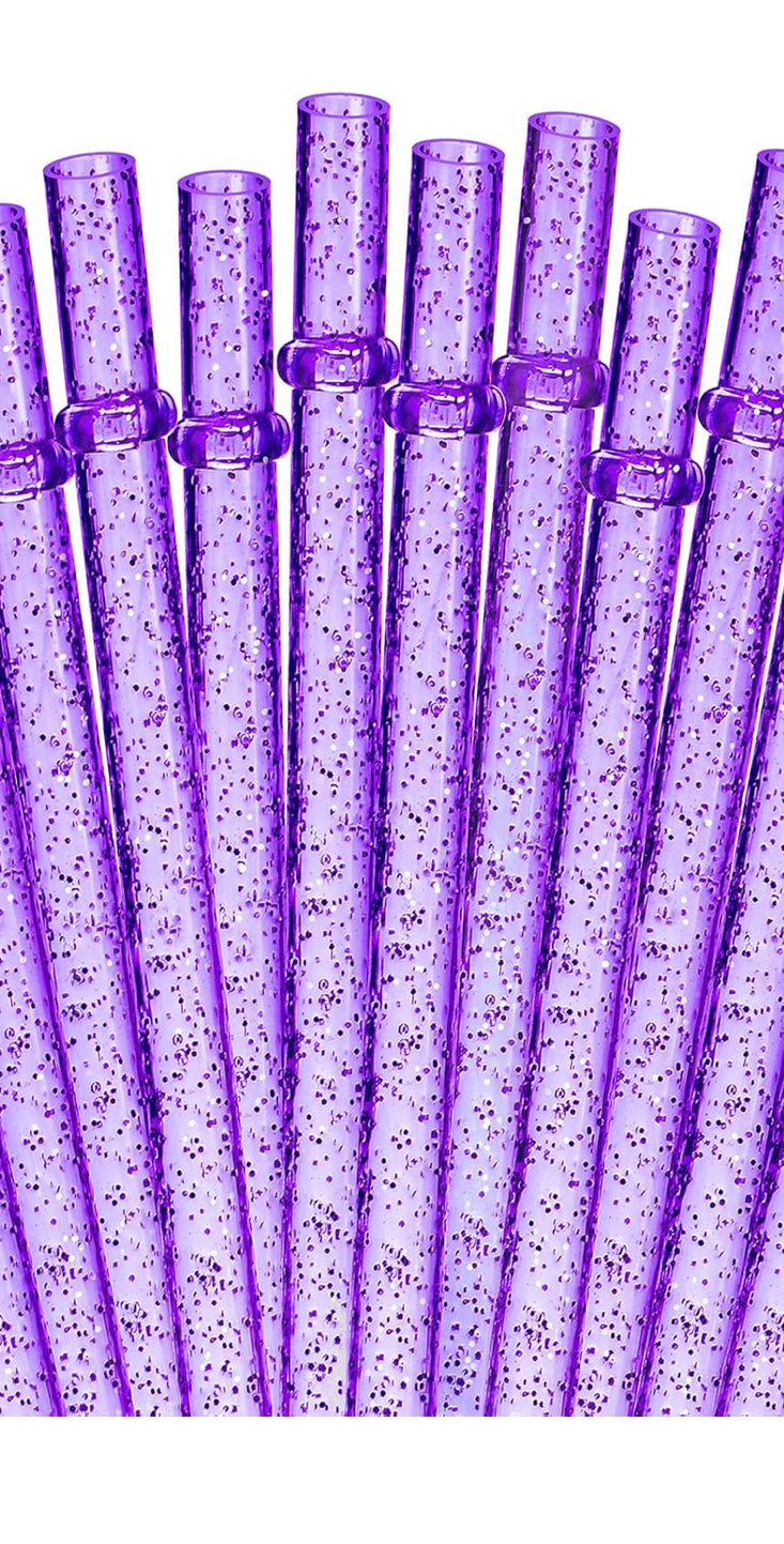 Straw Purple Glitter for 20oz tumbler (plastic)