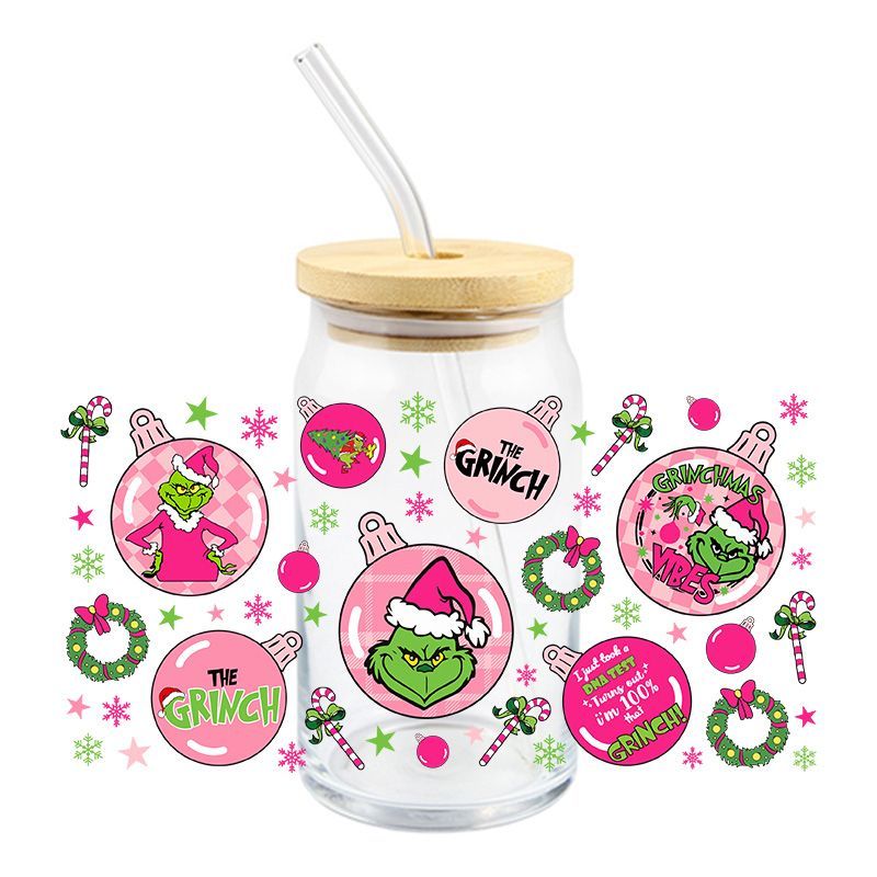 Pink Grinch Ornaments