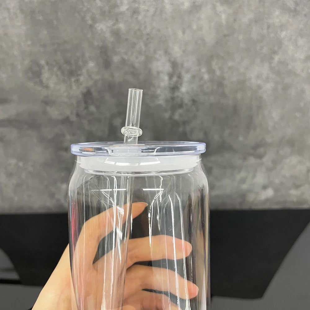 20oz Acrylic Clear Glass Can
