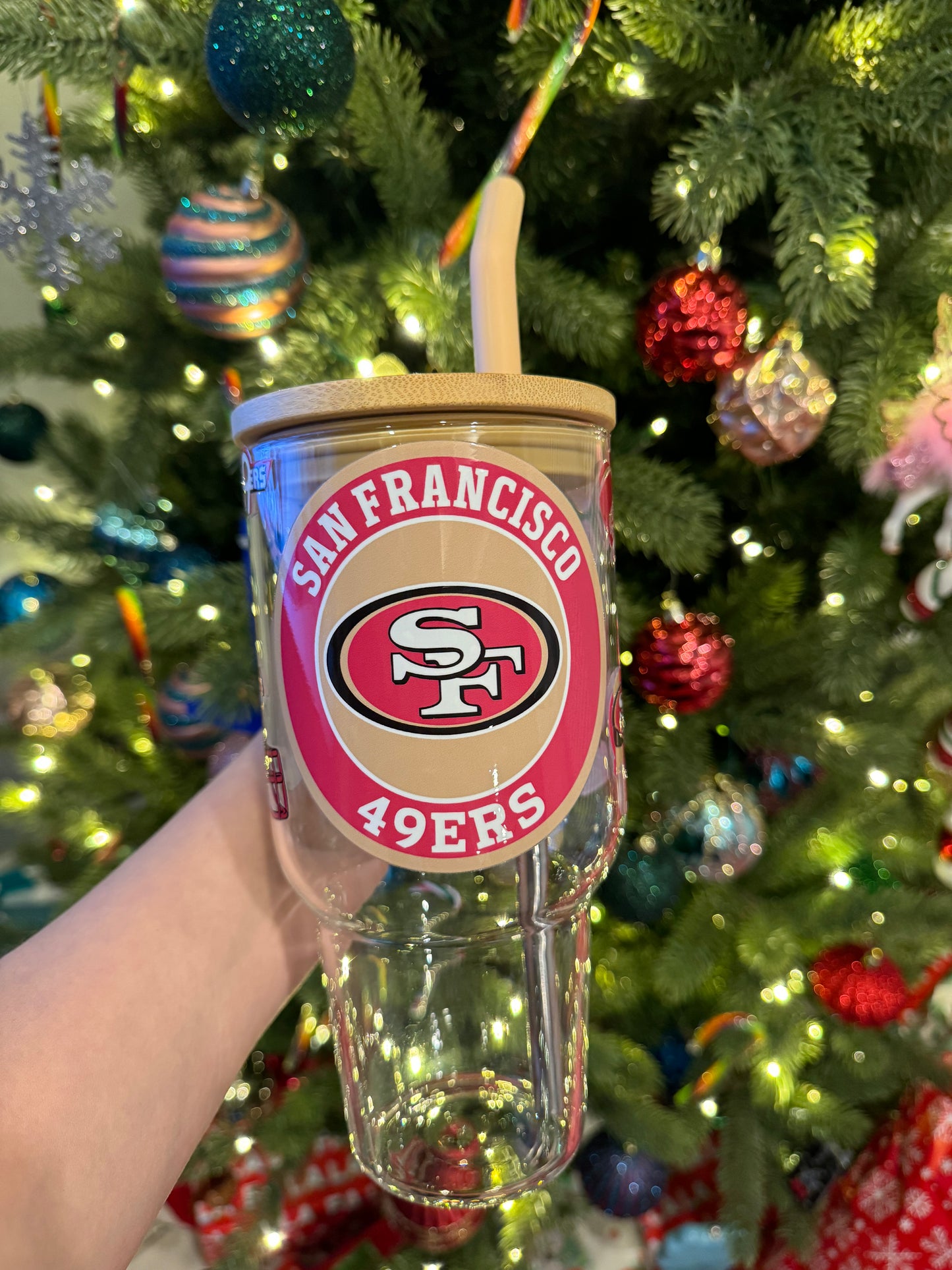 Heart Niners Niners 32oz Glass Mug – pinkheartcollc