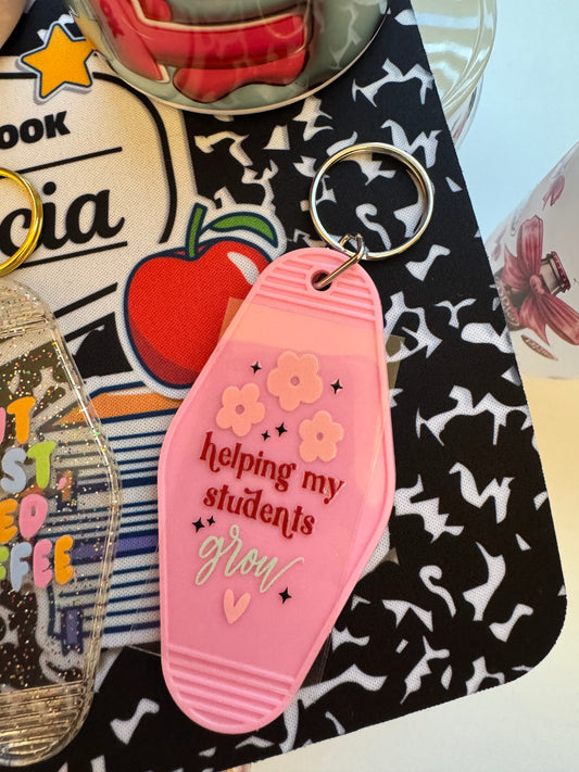 Helping my students grow Keychain