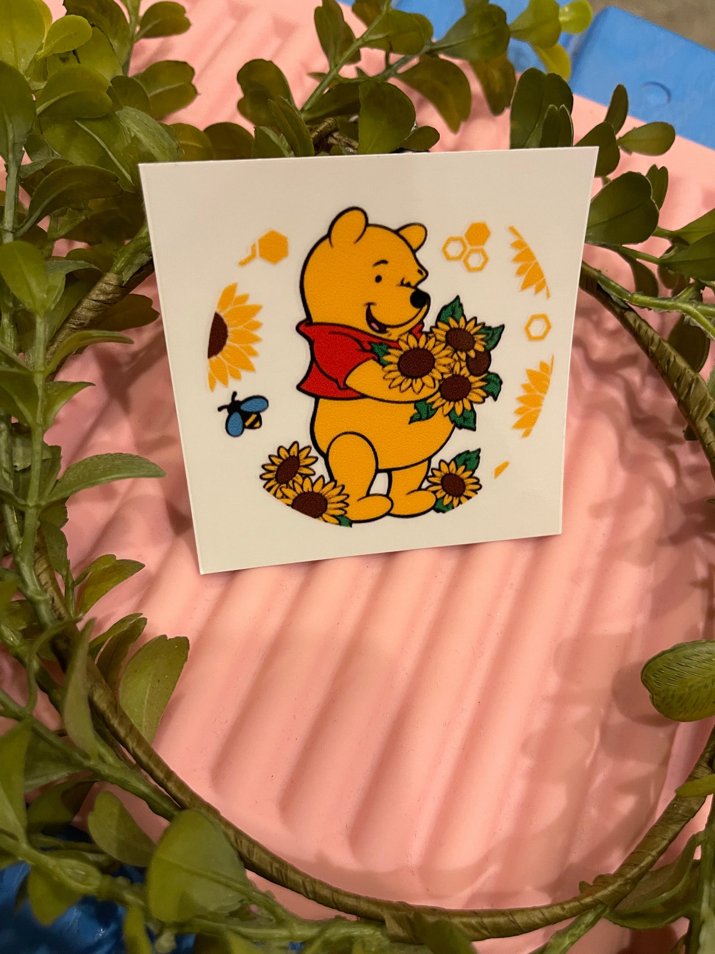 Pooh and Sunflowers