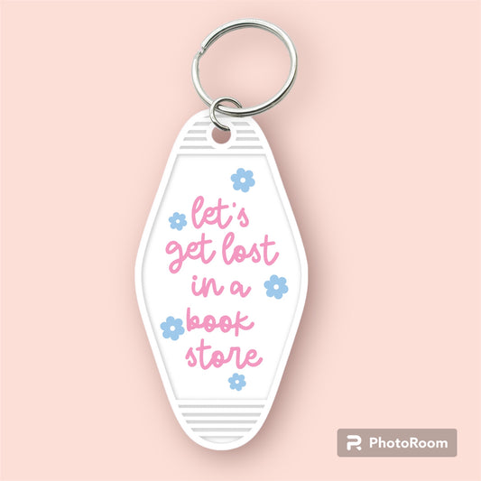 Let's Get Lost in a book store-UVDTF Keychain Decal
