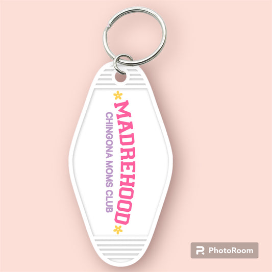 Madrehood Chingona Moms Club-UVDTF Keychain Decal