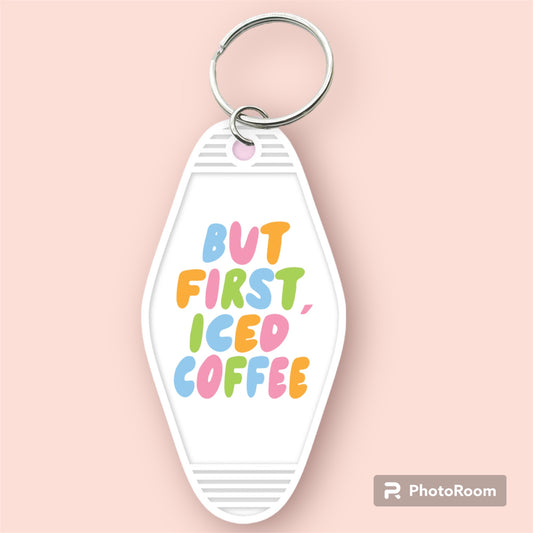 But First Iced Coffee-UVDTF Keychain Decal