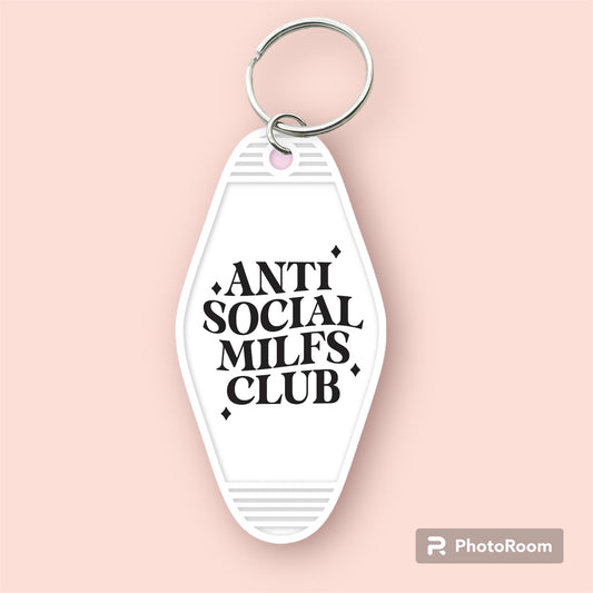 Anti Social Milfs Club-UVDTF Keychain Decal
