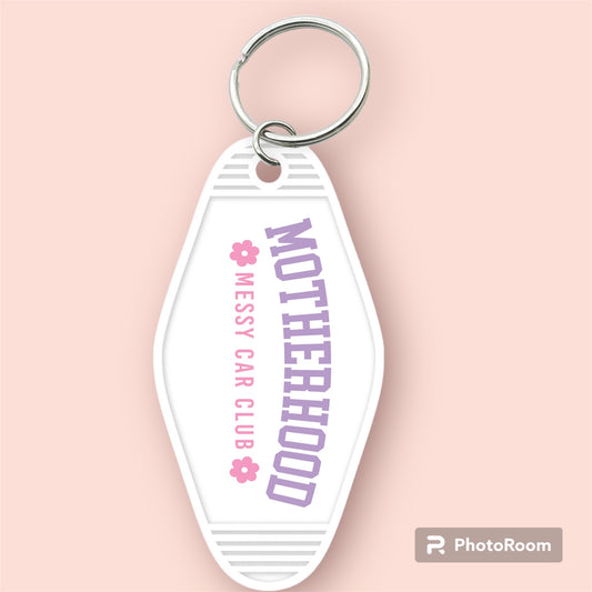 Motherhood Messy Car Club-UVDTF Keychain Decal